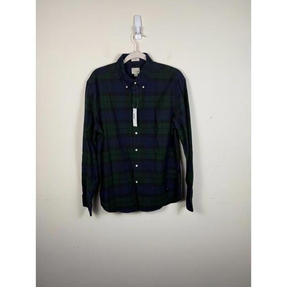 NWT J. Crew Large Button Down American Pima Cotton Plaid Oxford Shirt - Picture 1 of 6